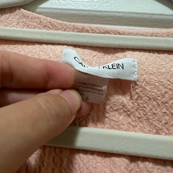 Calvin Klein Chiffon Dress Apricot/peach - Picture 2 of 2